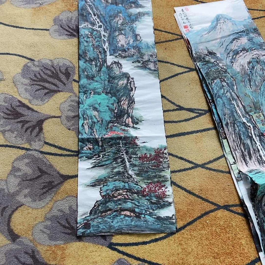 国画海***月手绘作品欣赏34.138