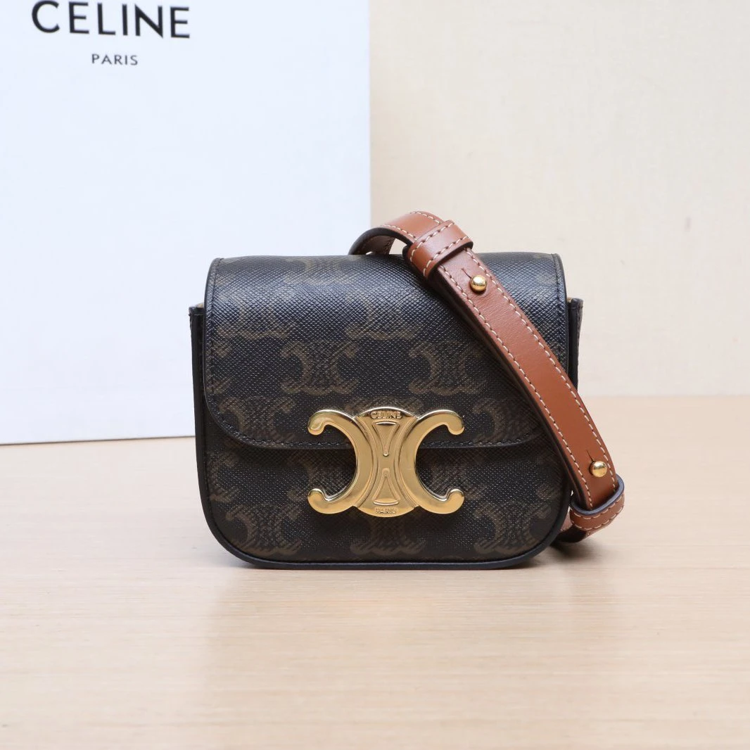 99新 Celine/思琳 【芦芦老板娘】单肩包 金属锁扣 Mini P225376869