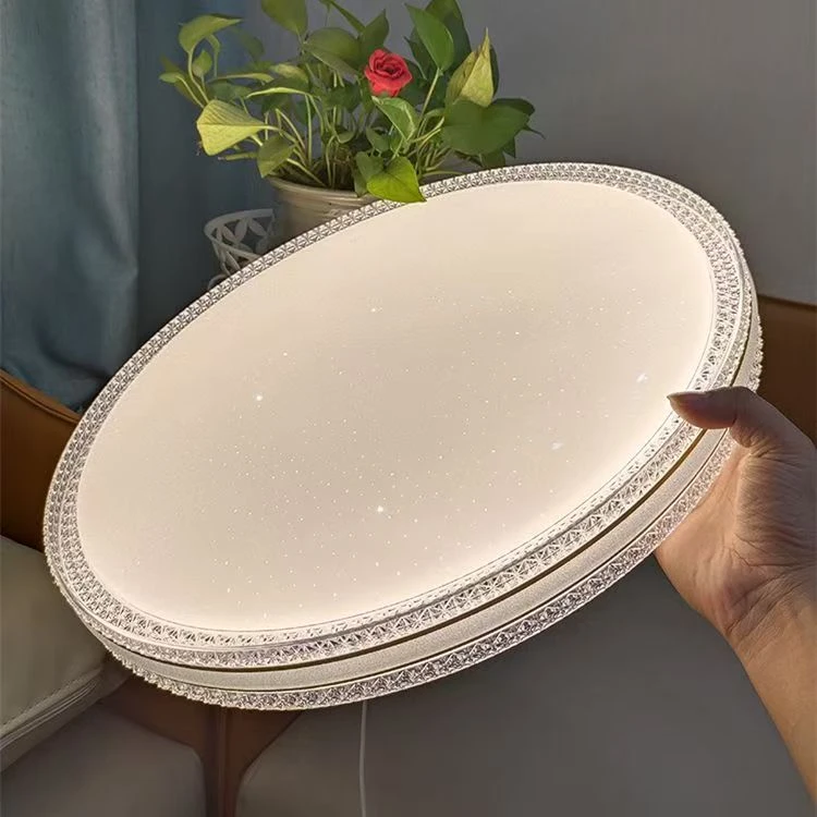 新款高端客厅简约现代大气大灯轻奢仿水晶圆形卧室吸顶灯具