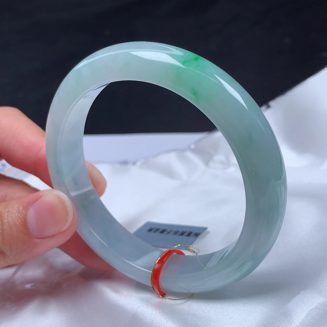 翡翠未镶嵌手镯58圈m14545