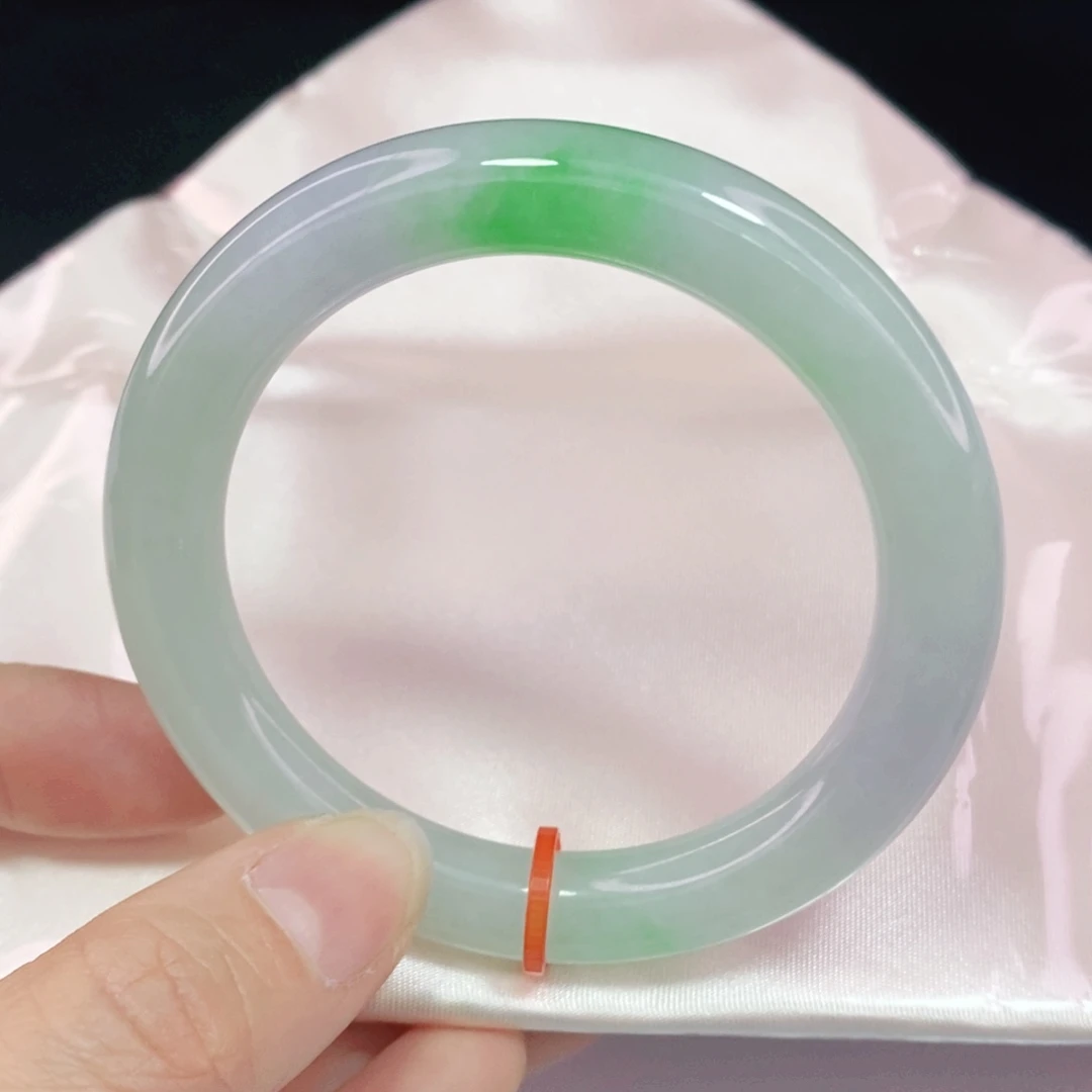 未镶嵌手镯翡翠53圆镯