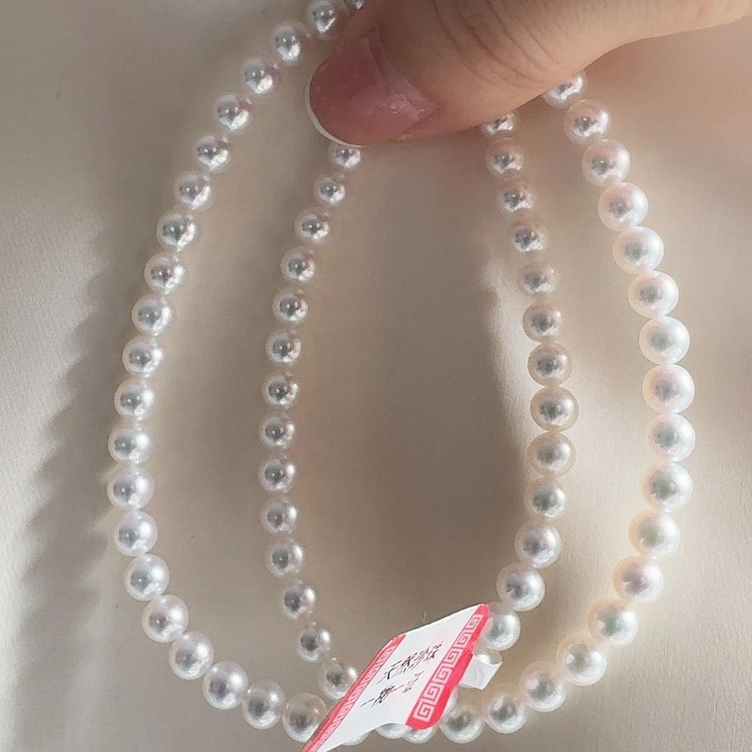 妮***子颈饰18K金镶嵌淡水珍珠5mm