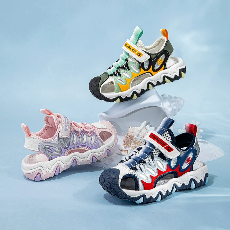 【新东方专享】哈比熊童鞋夏季儿童6-12岁防滑减震防踢防撞包头凉鞋