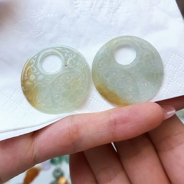 翡翠未镶嵌耳饰裸石