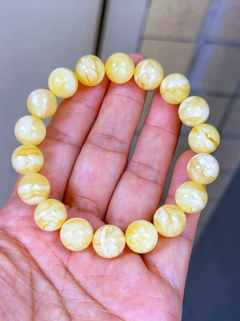 11+俄料白蜡妖花精工圆珠手串