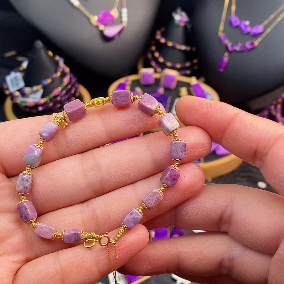 苏纪石（舒俱来）18K金镶嵌手串