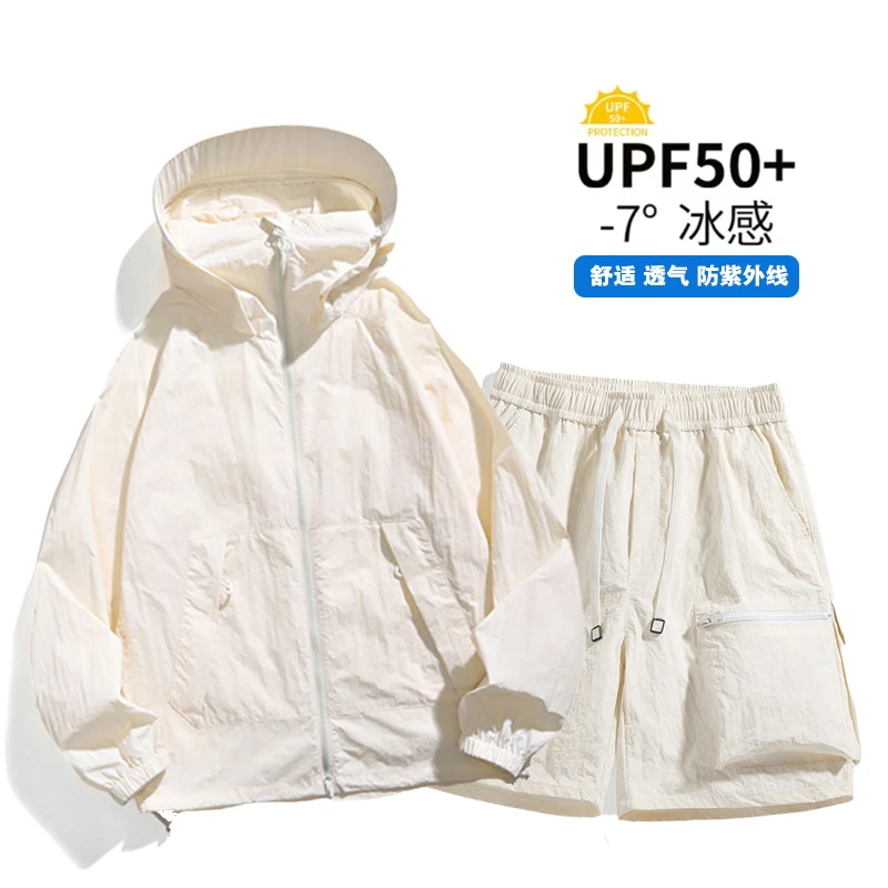 25年新款男装女装冰丝轻薄套装防晒衣高品质防紫外线情侣皮肤衣
