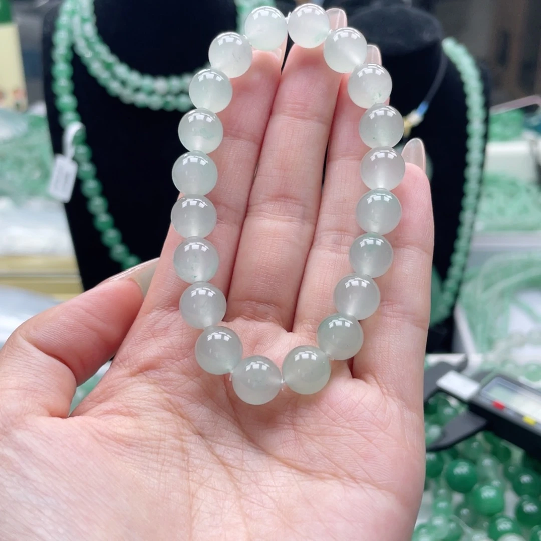 石英质玉（非洲翠）手串未镶嵌