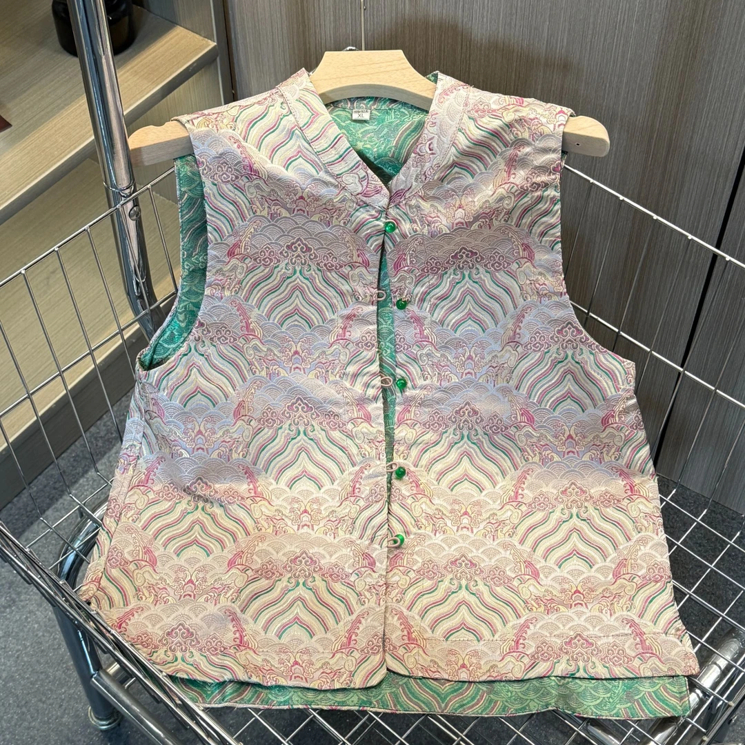 【芊洛】2025春季新款双面双穿女士复古马甲新中式通勤显瘦国风马甲