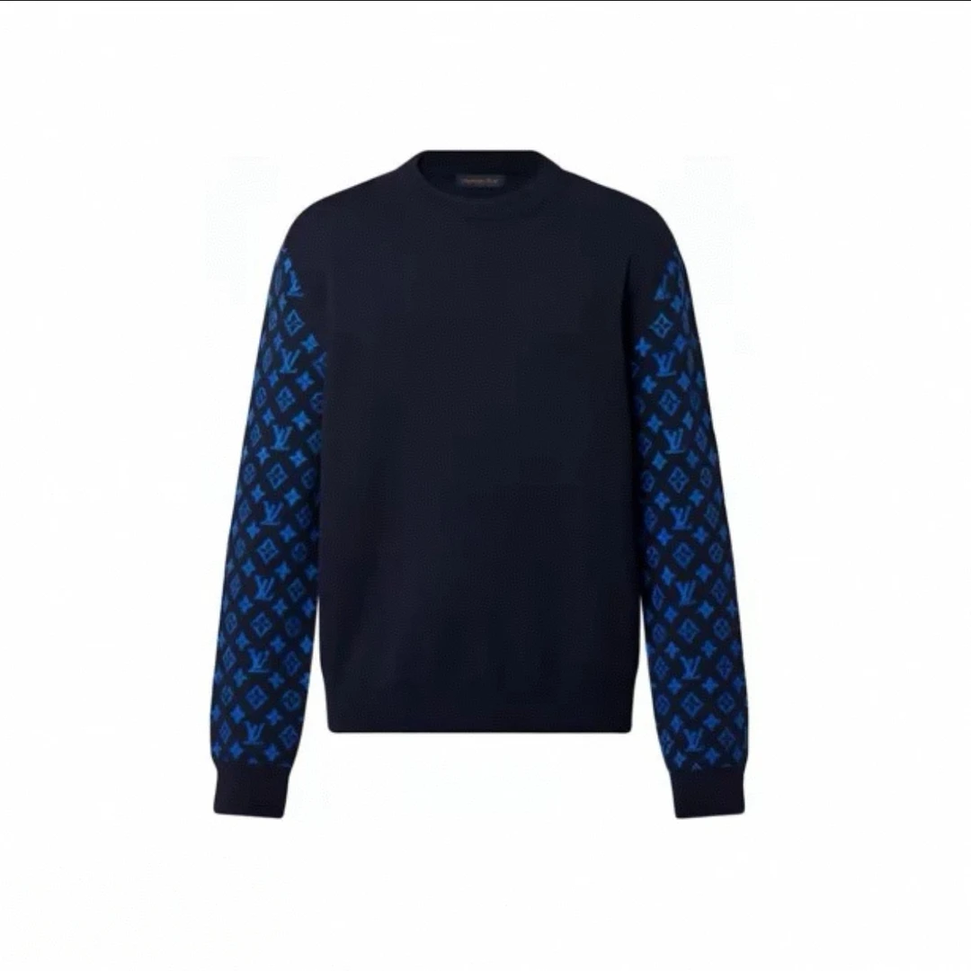 99新 LouisVuitton/路易威登 拼接老花满印针织衫40888