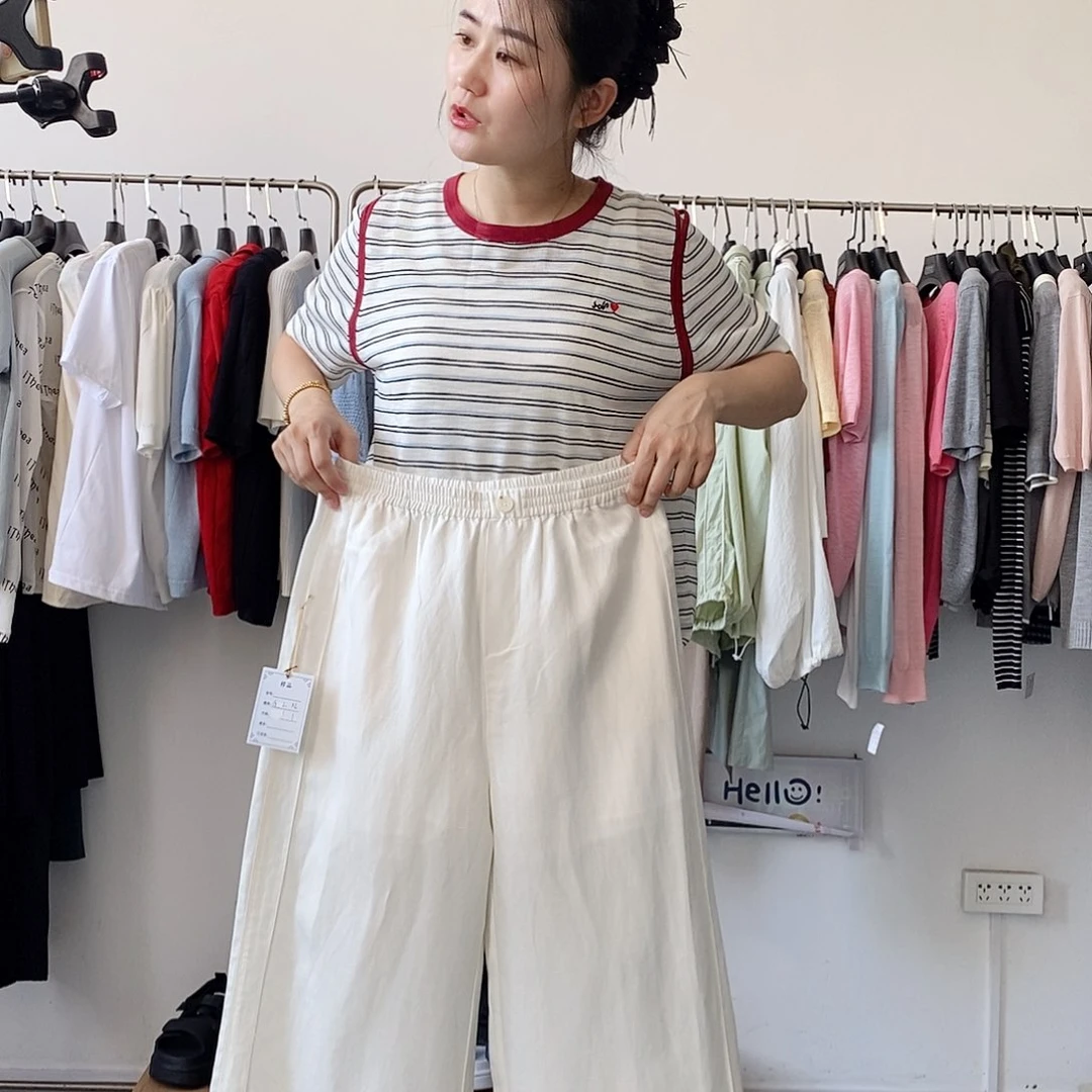 L码白色裤子130斤内