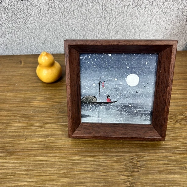 五寸手写手绘摆台-12*12-夜景