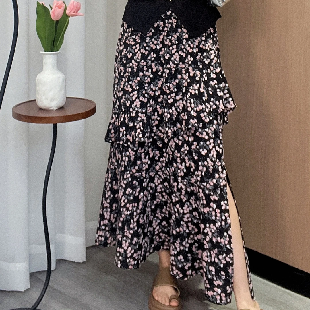 【安镜】TGW41128夏季新款森系田园碎花半身裙