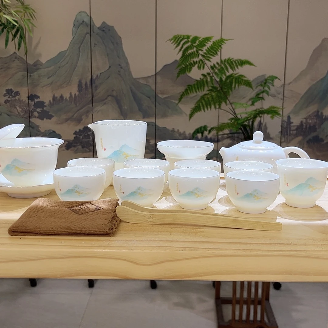 【都彩】日照金山羊脂玉瓷16头