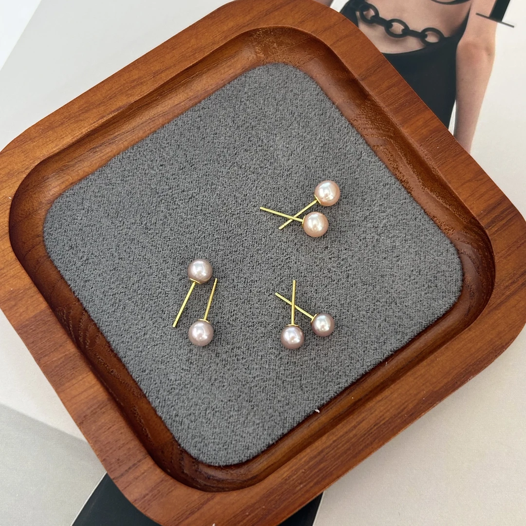 【莞莞专属】【紫薇】4-5mm正圆无核紫珠耳钉（多样性发货/发一）RY8074