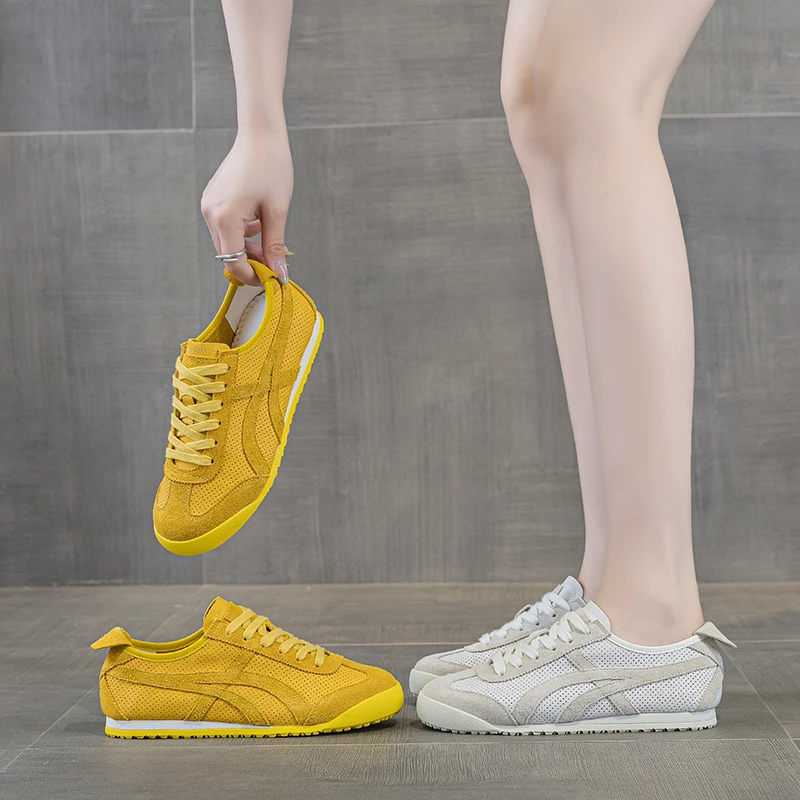 2025年夏季新款小白鞋女透气百搭头层牛皮舒适休闲板鞋