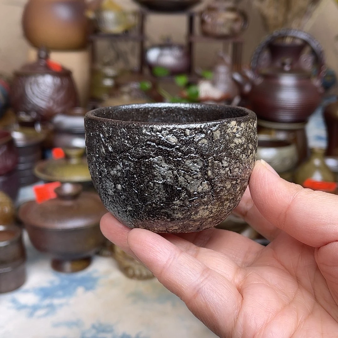 还原烧爆裂纹手捏杯