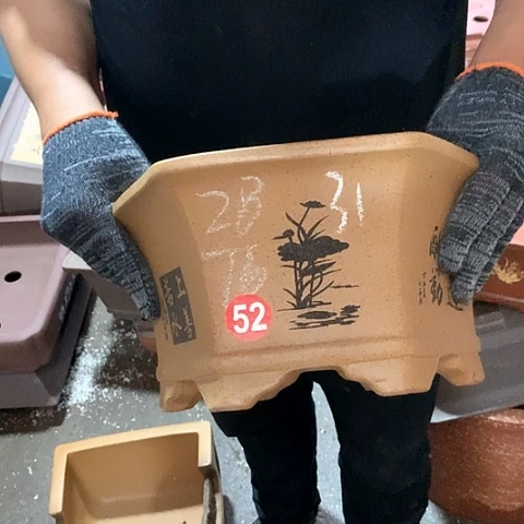 紫砂花盆手工制作