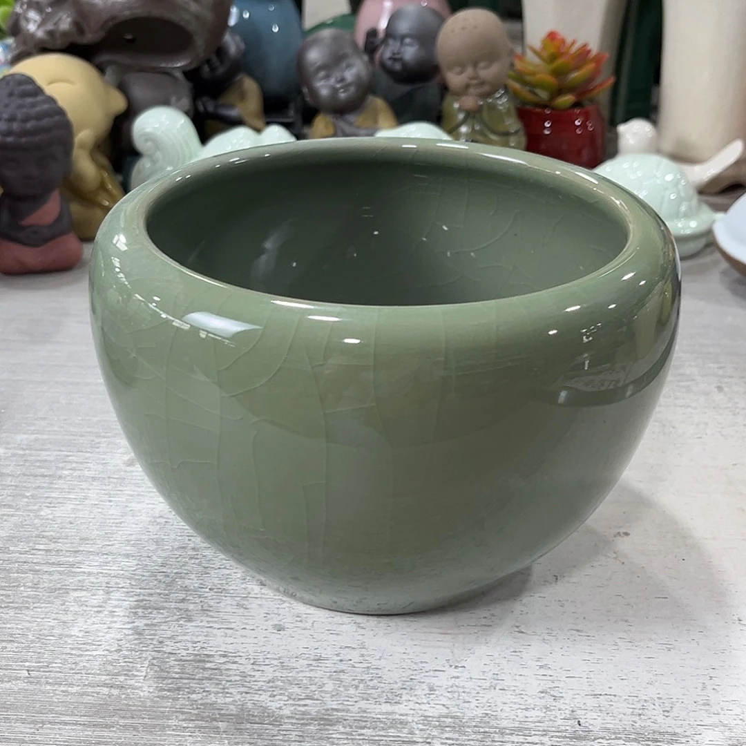 陶瓷绿植多肉微瑕花盆口径14*11无孔