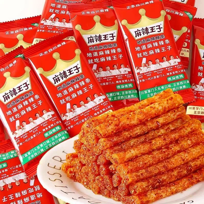 5根一袋10月麻辣王子辣条湖南特产怀旧面筋校园辣棒休闲麻辣零食