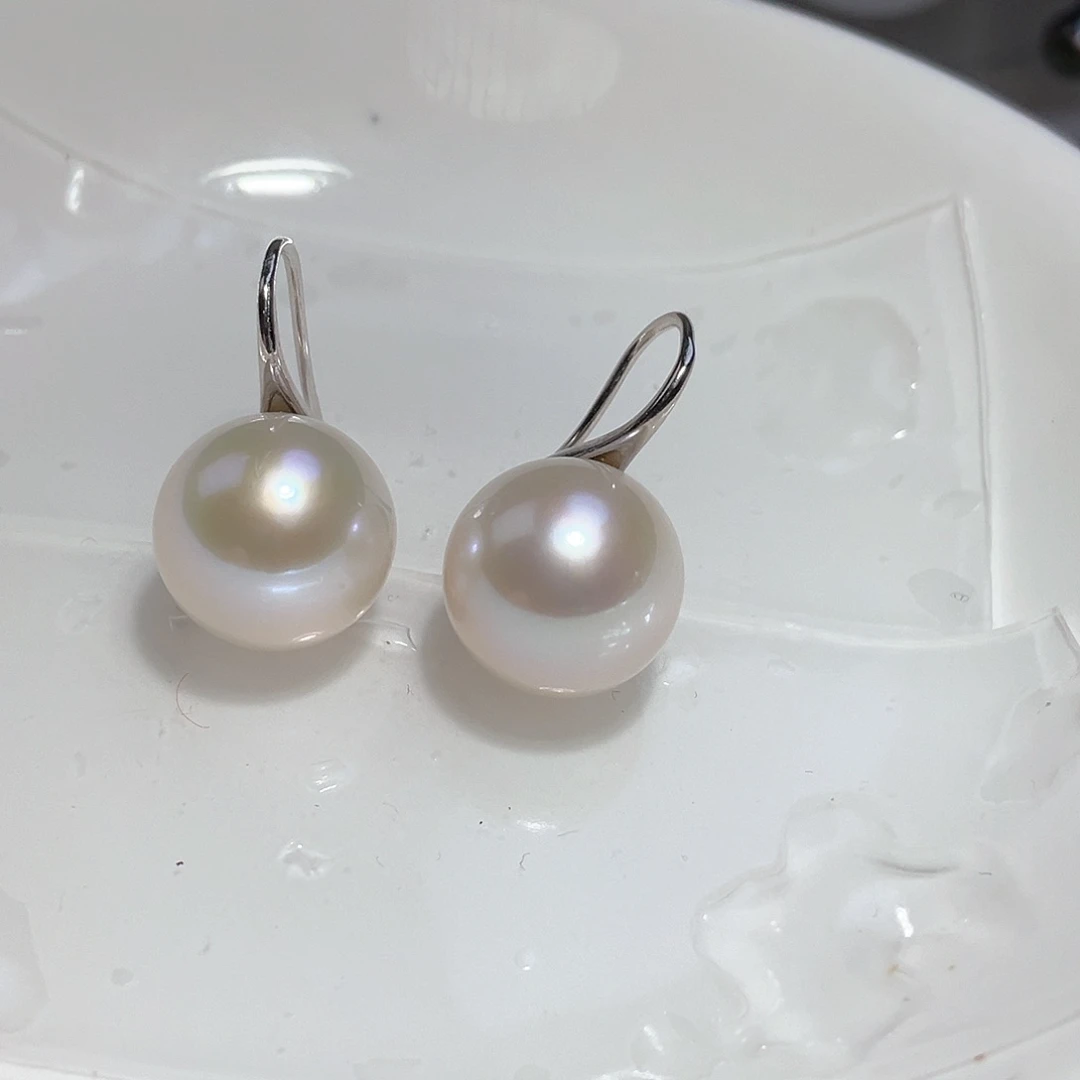 淡水珍珠耳饰银S925镶嵌