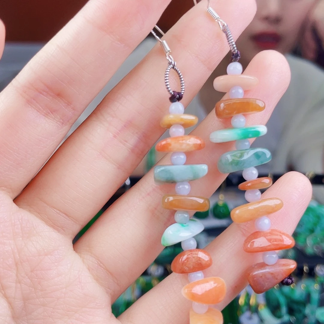 翡翠未镶嵌耳饰饰品