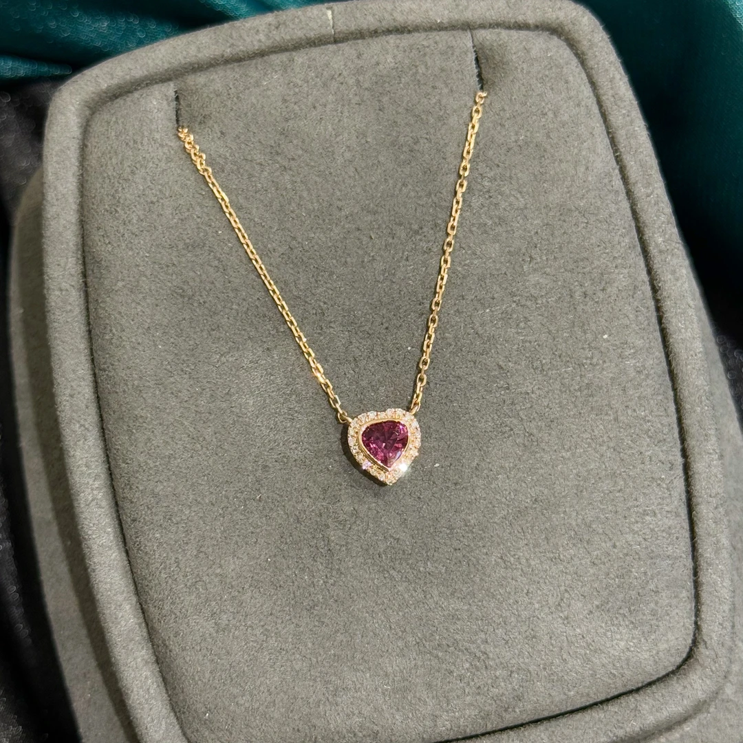 18K金碧玺项链-BX018