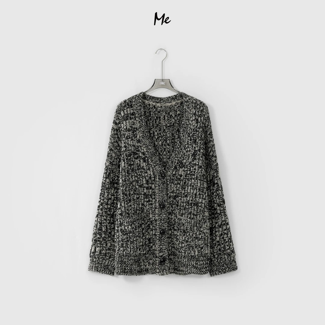 ME【黑米针织衫】轻奢极简百搭时尚通勤设计款毛衣MEQA1134