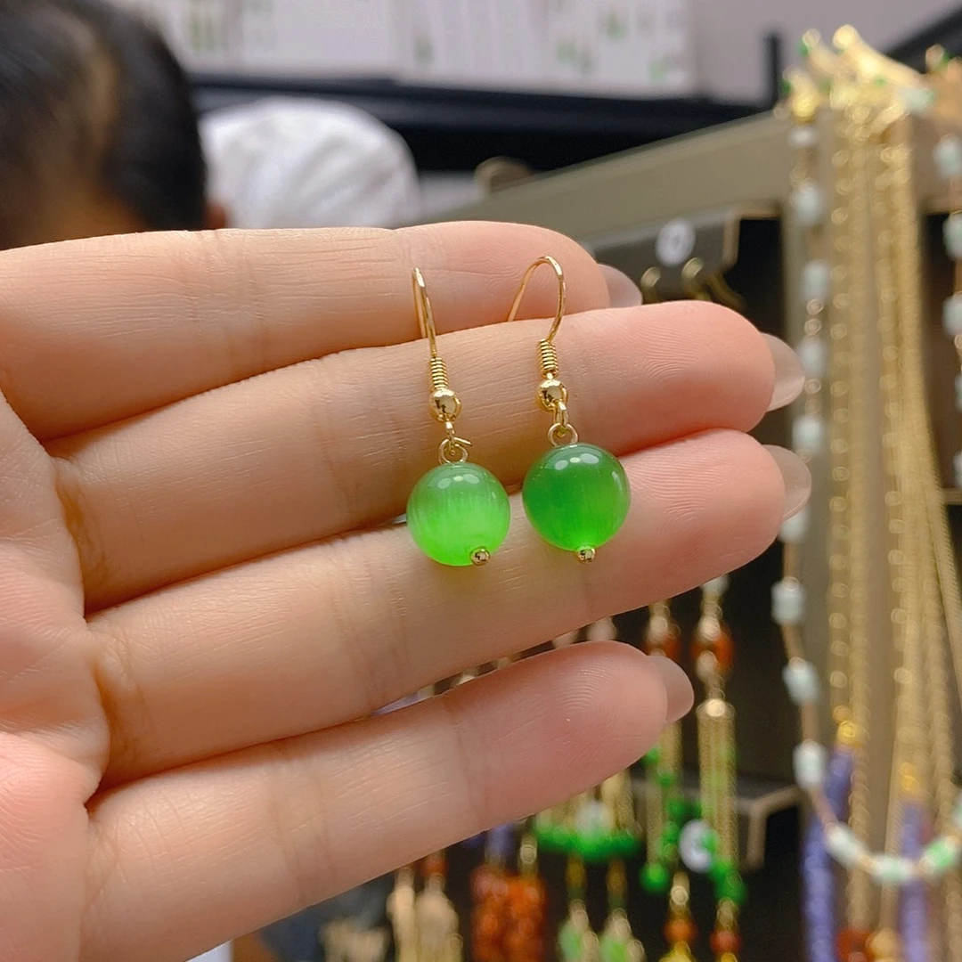 玛瑙/玉髓耳饰合金玛瑙