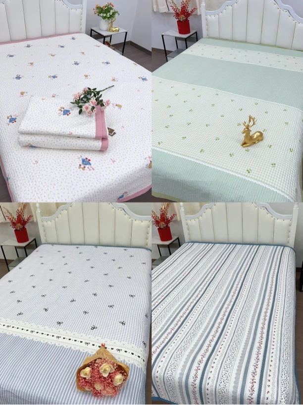 新款精梳斜纹双人大床盖【尺寸200x230cm】±5厘米舒适柔软