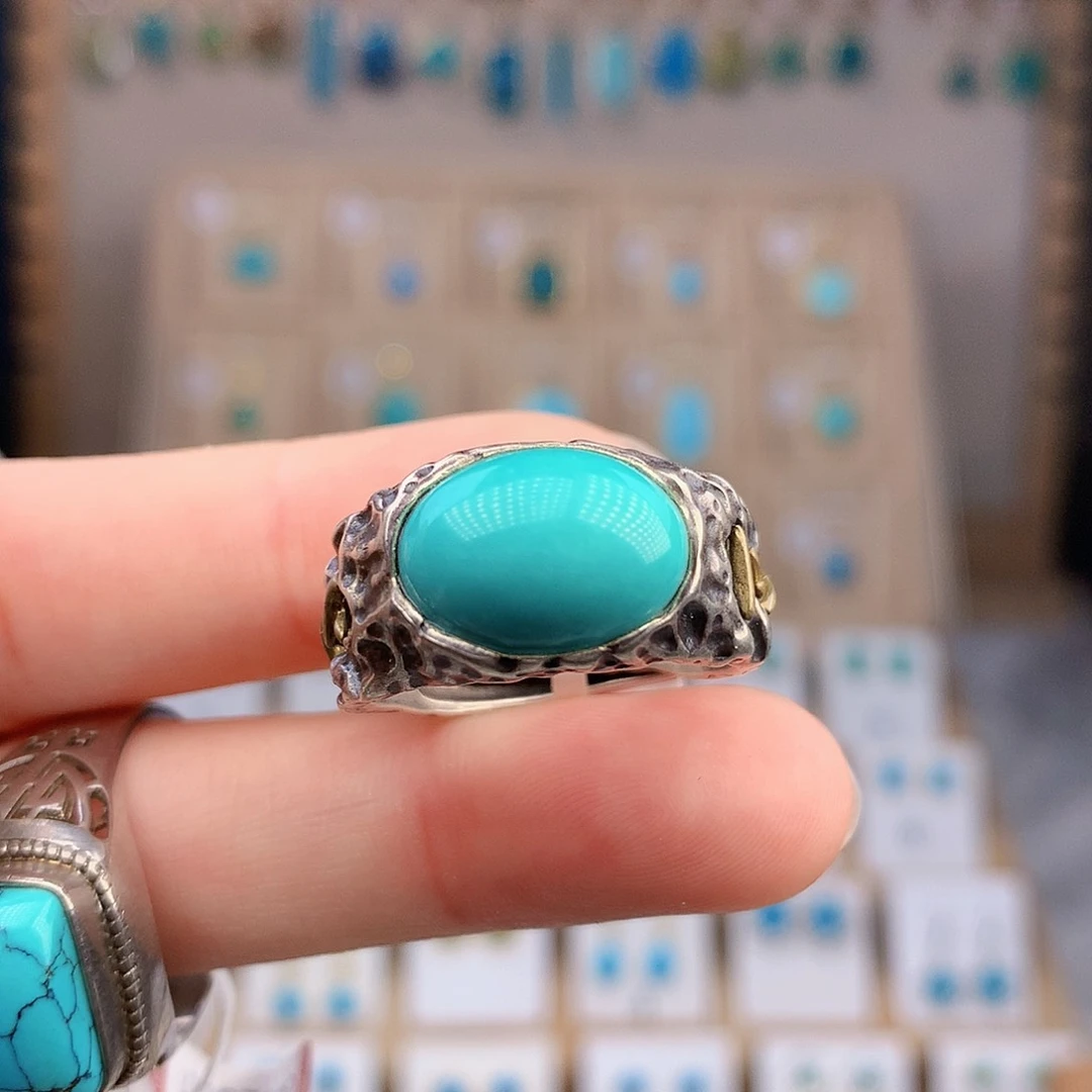 绿松石银S925镶嵌颈饰