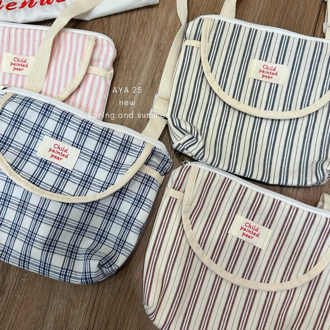 条纹日系儿童斜挎包包小清新男女童小众单肩翻盖包宝宝零钱包潮