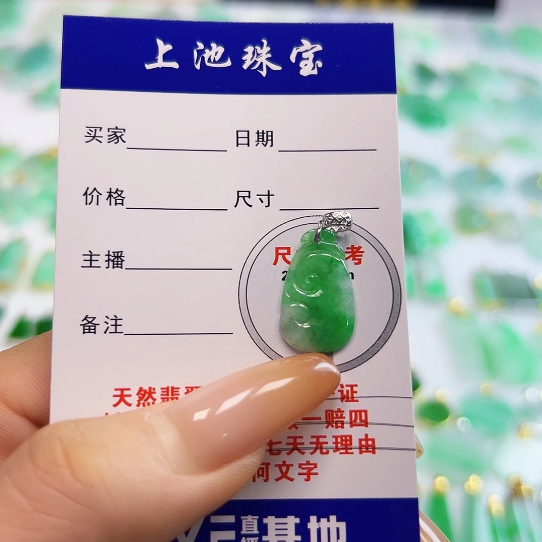 翡翠项链18K金镶嵌王*墩翡翠