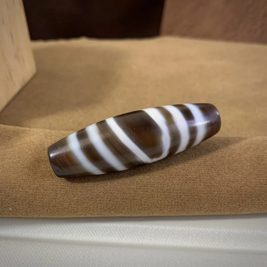 高品质老料一眼线珠 玛瑙材质珠宝 精工作品 50x15.8