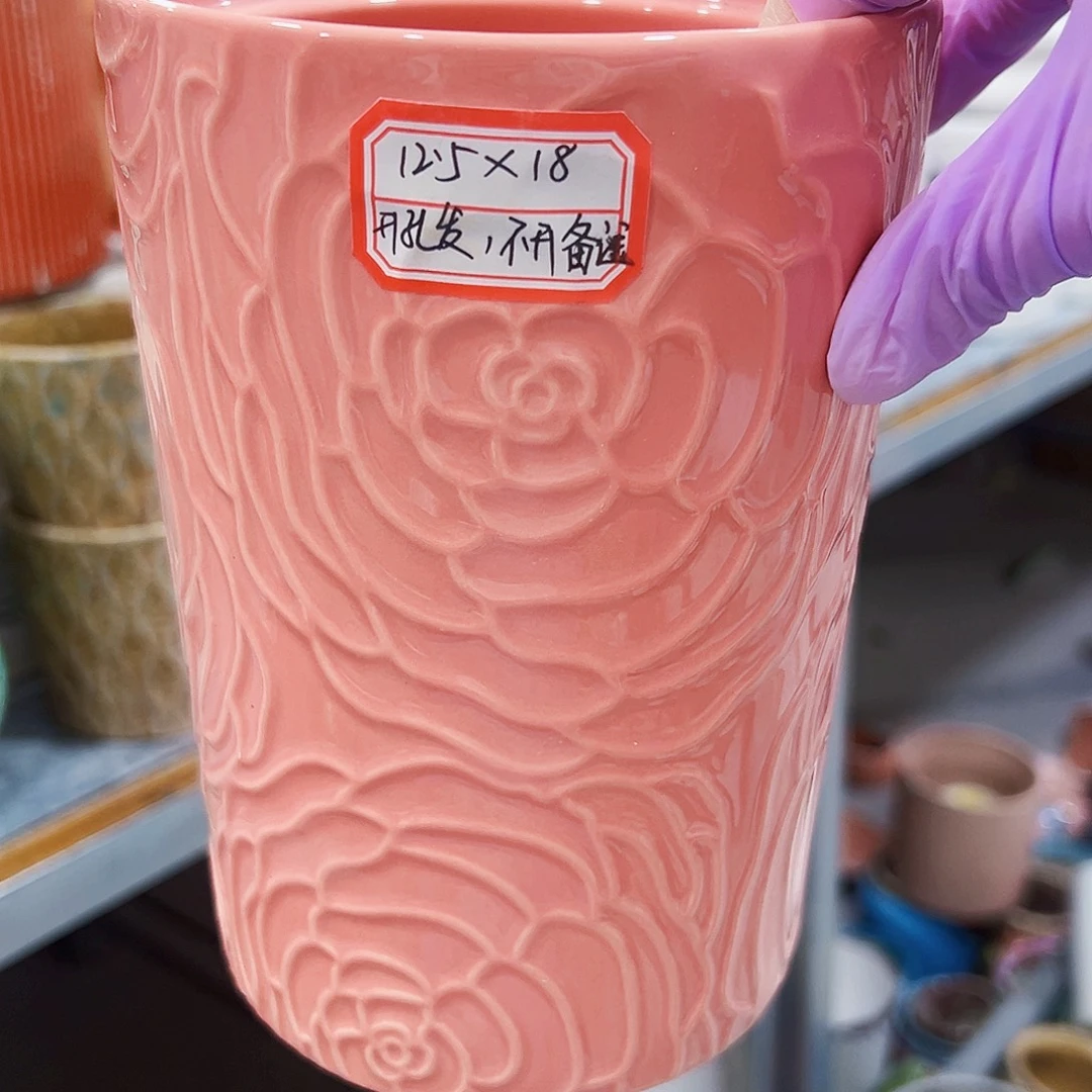 有孔外贸尾单陶瓷花盆凑单10米包邮