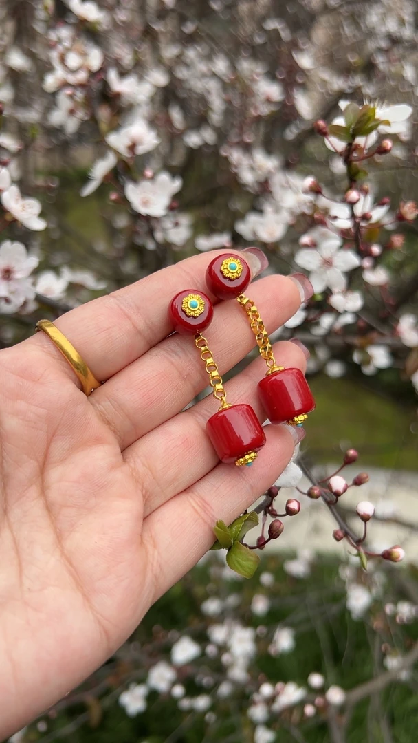 铜合金亚克力耳饰 手工耳环，民族风时尚素款，起新号！