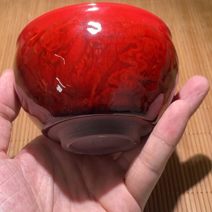 茶盏牛血红龙凤呈祥