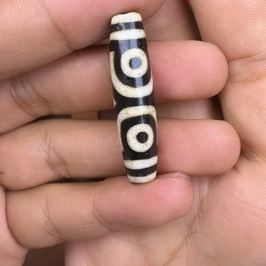 玻璃颈饰5三眼天珠