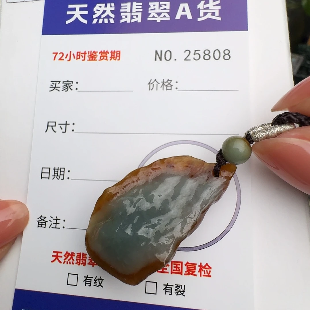 翡翠未镶嵌颈饰原石25808