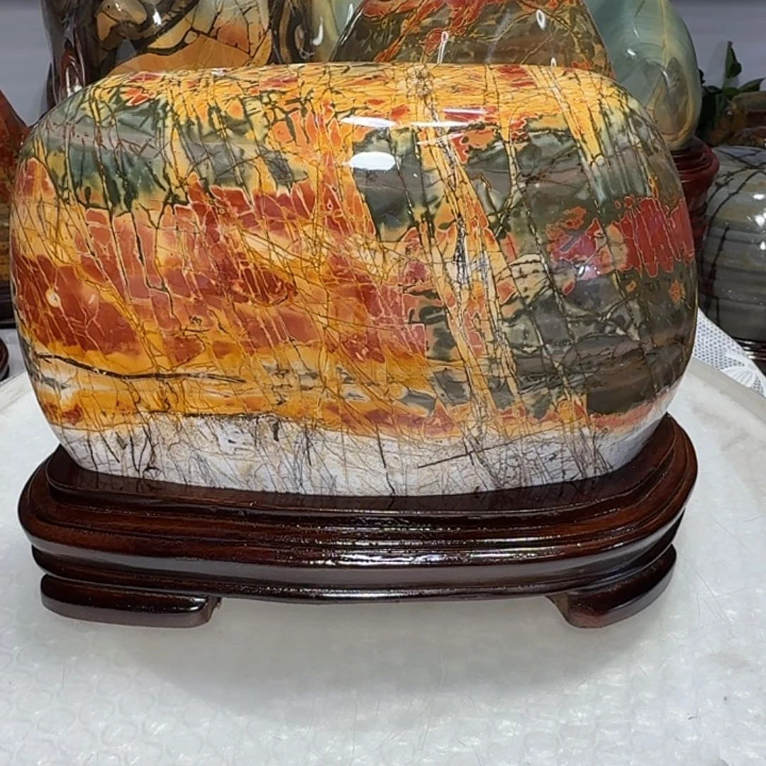 石材乳源彩石家摆件