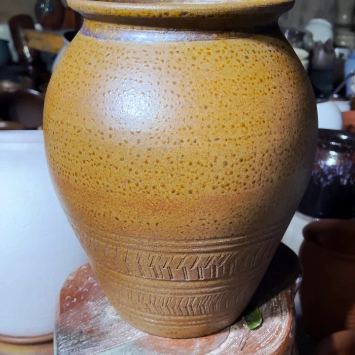 紫砂花盆高32口20手工