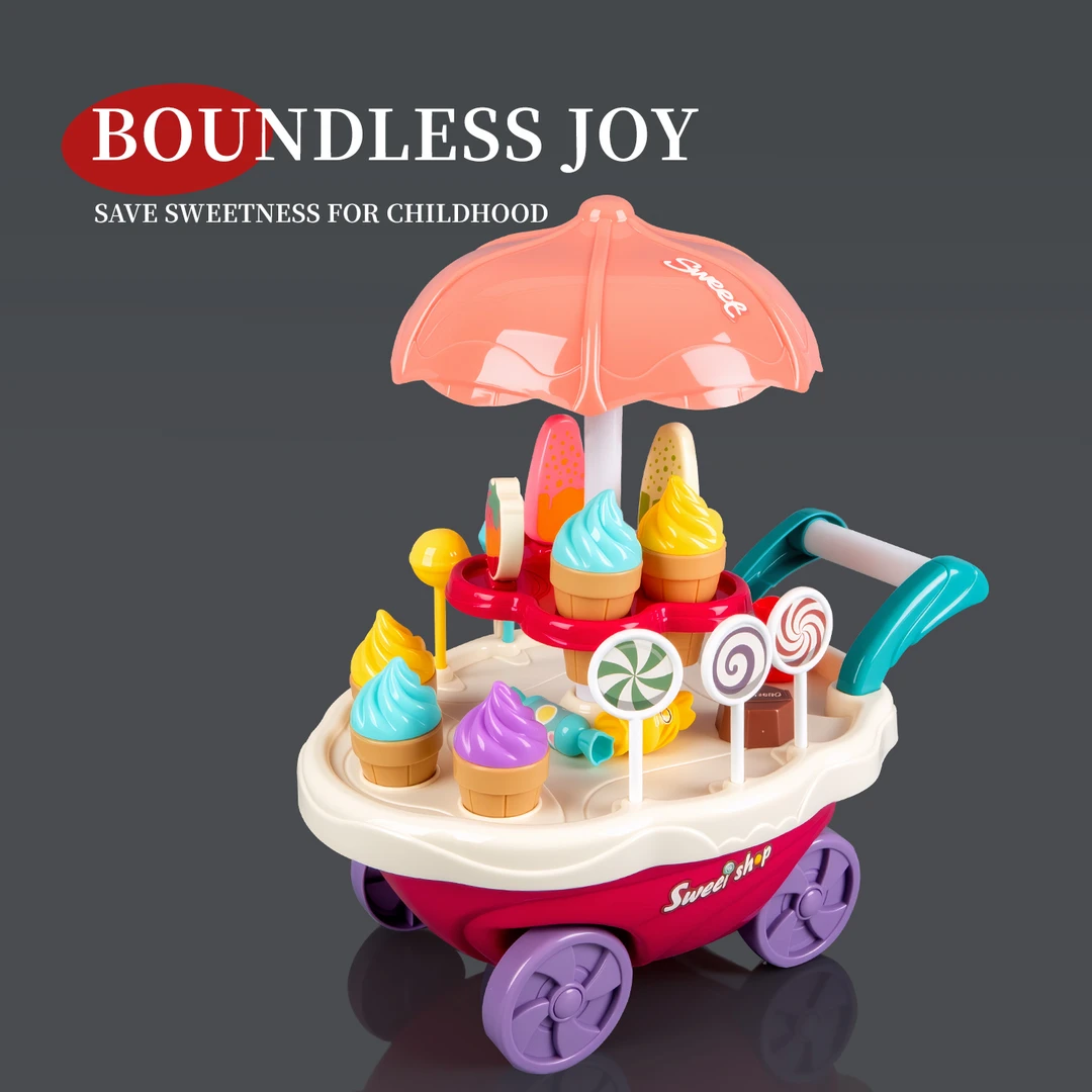儿童糖果冰淇淋车过家家玩具3-6岁儿童玩具小女孩儿童益智礼物
