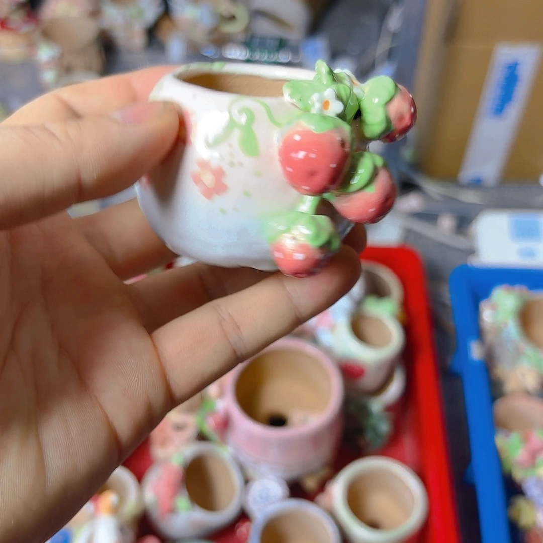 老梧家的手工陶瓷多肉花盆