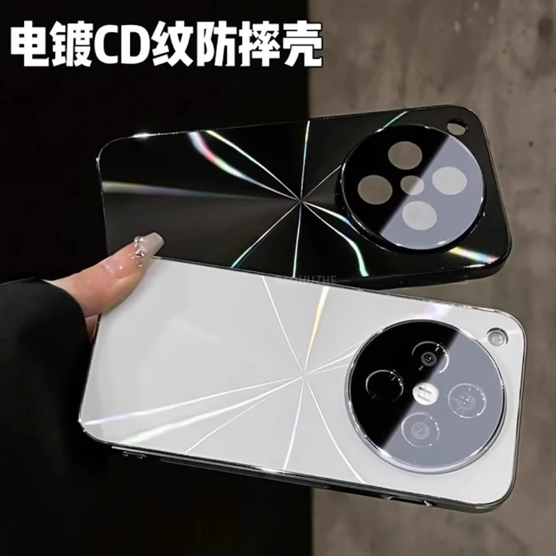 适用OPPOFindX8手机壳findx8pro新款CD纹镭射电镀防滑条防摔/全包