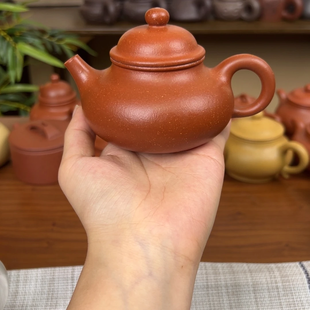 紫砂茶壶紫砂壶荣天红降坡170cc国工甘来兵