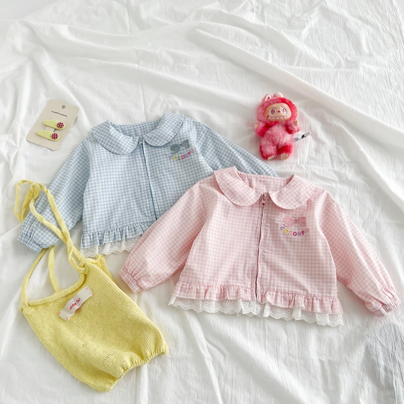 叭啦妈咪女童格子外套2025秋装新款宝宝多巴胺洋气外套BYM5028