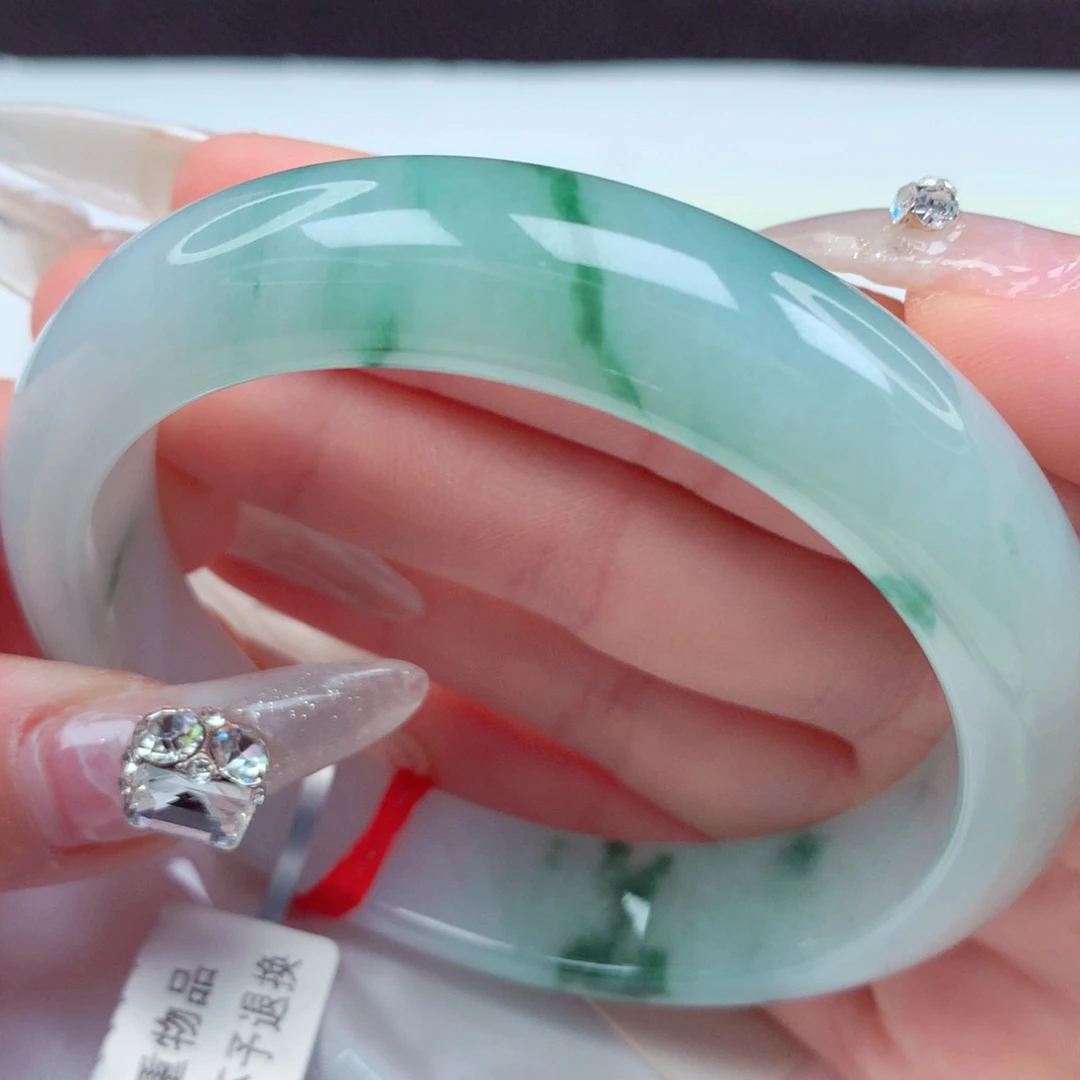 翡翠手镯未镶嵌天然缅甸翡翠A货手镯 27号