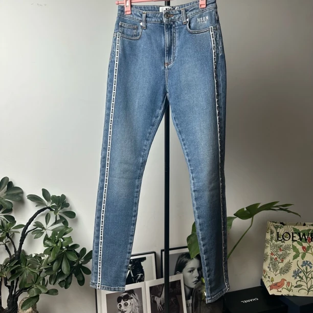 未使用 MSGM 葡萄籽奢潮/magm 女士机织牛仔裤/38