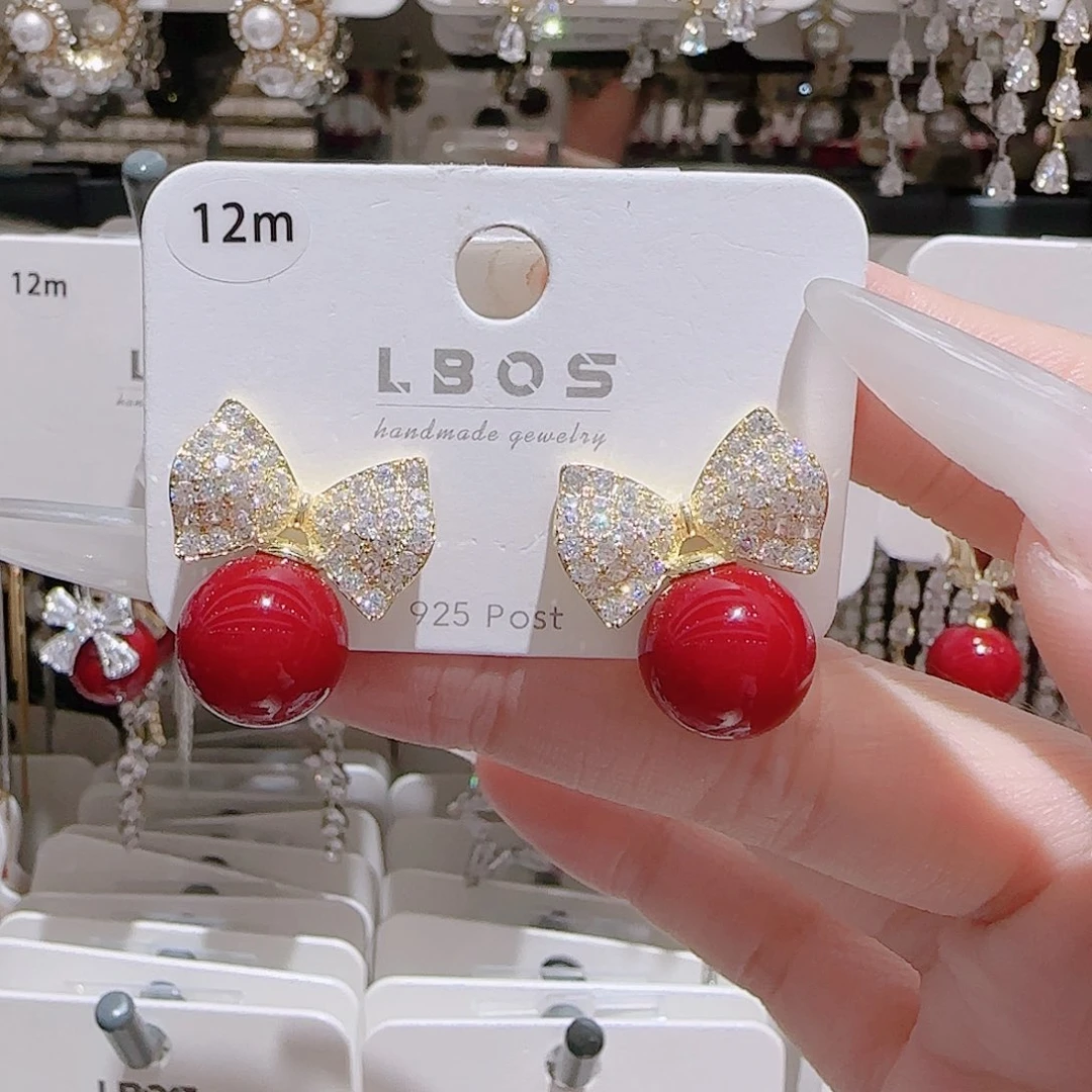 锆石铜合金925银耳环