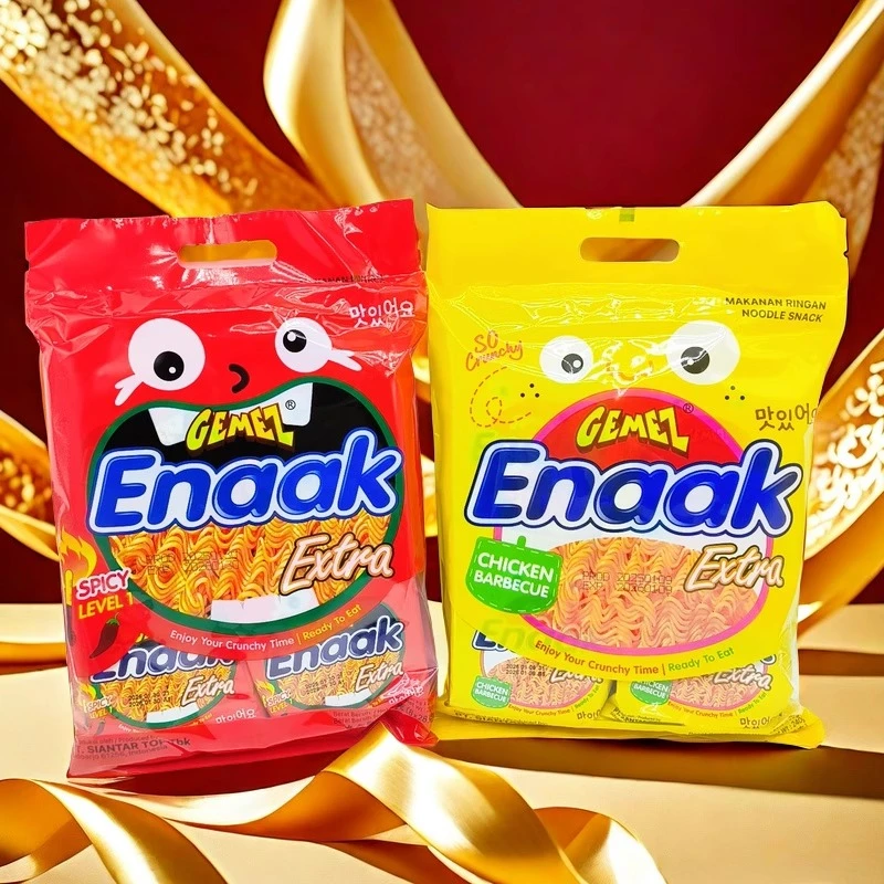 GEMEZ干脆小鸡面28g*8辣味&烧烤鸡肉散装解馋零食美食